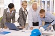 Architect team working together in office