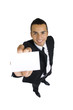 business card in the hand of business man business card in the hand of business man