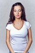 expression attractive brunette girl