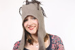 Beautiful girl with fun hat