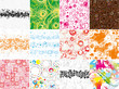 Big set nice seamless wallpapers