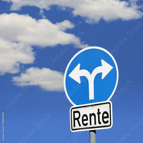 Foto: Scheideweg Rente Scheideweg Rente