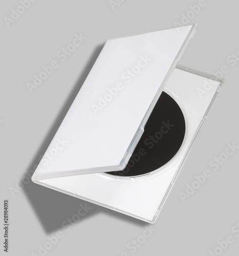 Photo: DVD or CD case open on white with a clipping path DVD or CD case open on white with a clipping path
