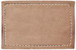 Blank leather jeans label on white Blank leather jeans label on white