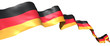 Germany flag ribbon isolated on white. 3d concept illustration Germany flag ribbon isolated on white. 3d concept illustration
