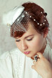 Portrait of a beauty redhead Russian bride