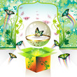 Springtime box with butterflies