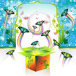 Springtime box with butterflies
