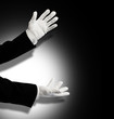 Illusionist white gloves