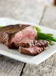 sirloin steak sliced