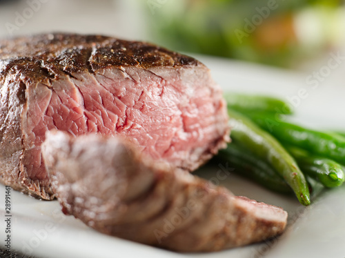 Photo: steak cooked rare and cut open to see steak cooked rare and cut open to see