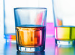 abstract glasses with liquid