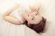 young beautiful girl in a bed