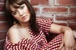 portrait of a beautiful young woman, country girl