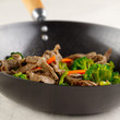 stirfry in a wok closeup