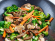 overhead view of colorful stirfry