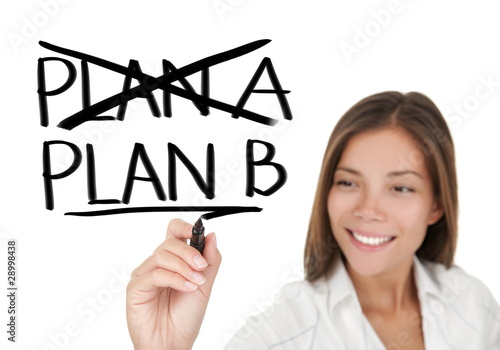 Photo: Business plan - woman drawing Business plan - woman drawing