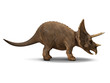 3d Triceratops dinosaur side view