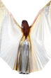 dance woman over white background