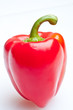 Macro shot of colorful bell peppers isolated on white Macro shot of colorful bell peppers isolated on white