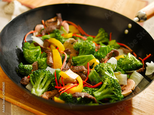 Photo: wok stir fry with beef and vegetables wok stir fry with beef and vegetables