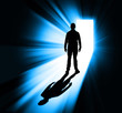Man standing in doorway