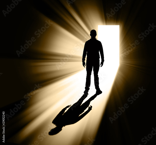 Illustration: Standing in doorway Standing in doorway