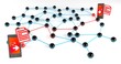 Communicating across a network via smartphones