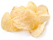 potato chips isolated on white background