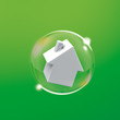 Bulle maison vert