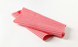 Red and white tea towel