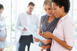 Business women with documents