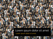 Background with hundreds of business people