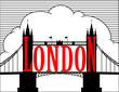 London. Tower bridge. vector