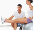 Exercising on fitness ball Exercising on fitness ball