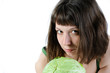 girl with cabbage