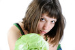 girl with cabbage