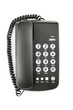 Black phone isolated on the white background Black phone isolated on the white background