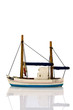 Hand craft of wooden junk boat