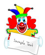 Vektor: Clown mit Karte Clown mit Karte
