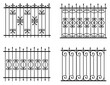 silhouette of different old street fences vector