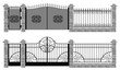 old street fences and gates vector old street fences and gates vector