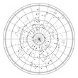 sky map with stars and constellations vector sky map with stars and constellations vector