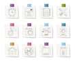 mobile phone and computer icons - vector icon set mobile phone and computer icons - vector icon set