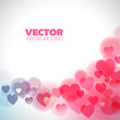 Absract background with hearts vector design