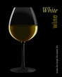 White wine. Vector illustration. White wine. Vector illustration.