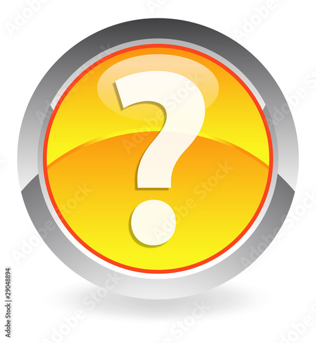 Vektor: yellow help button yellow help button