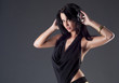 Photo: Beautiful sexy lady with headphones Beautiful sexy lady with headphones
