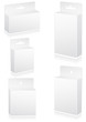 Vector: Vector illustration set of blank retail boxes with hang slot. Vector illustration set of blank retail boxes with hang slot.