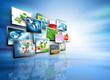 Television and internet production technology concept Television and internet production technology concept